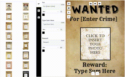 Wanted Poster Template