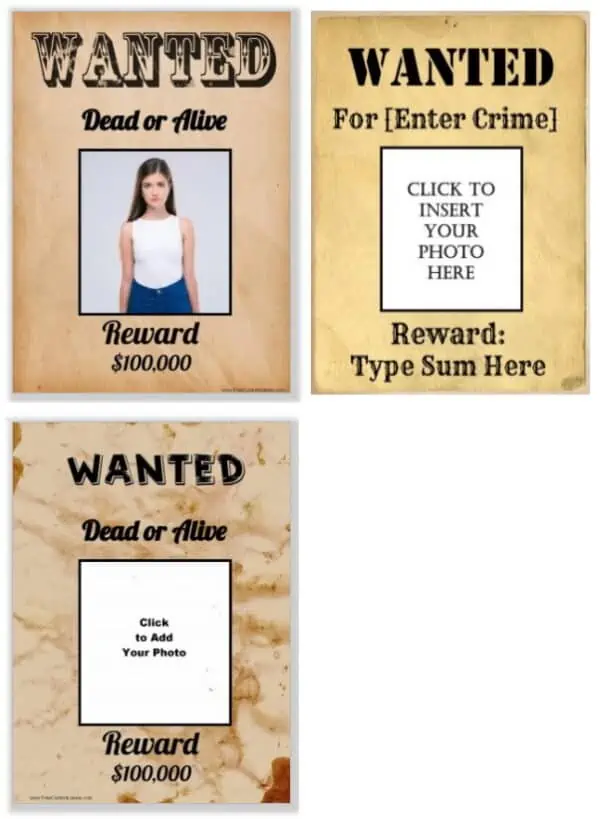 wanted poster template