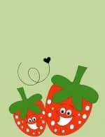 two strawberries