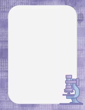 science borders printable with purple border