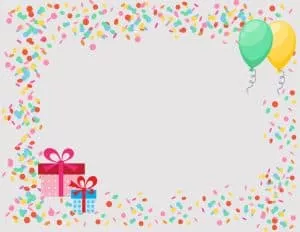 birthday border clip art