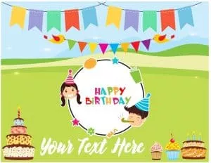 birthday background with clipart