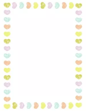 pastel colored hearts