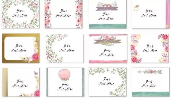 Free custom floral backgrounds that can be customized and then printed