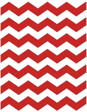 red and white chevron design