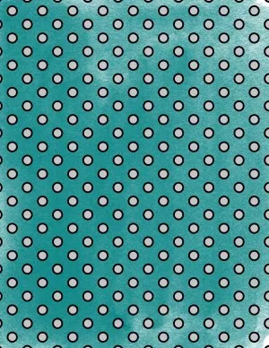 teal polka dot background