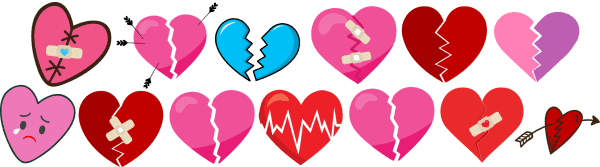 broken heart clipart